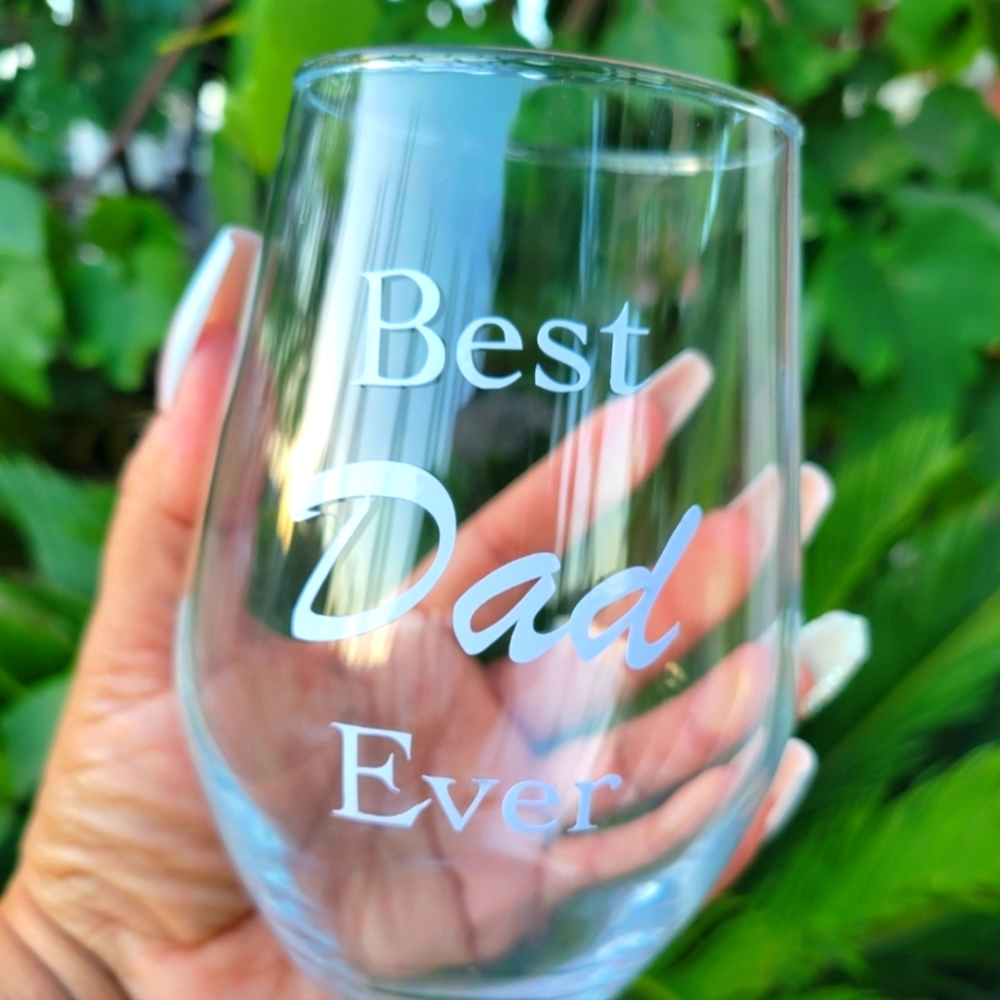Personalized Father's Day Wine 19 oz. Glass
